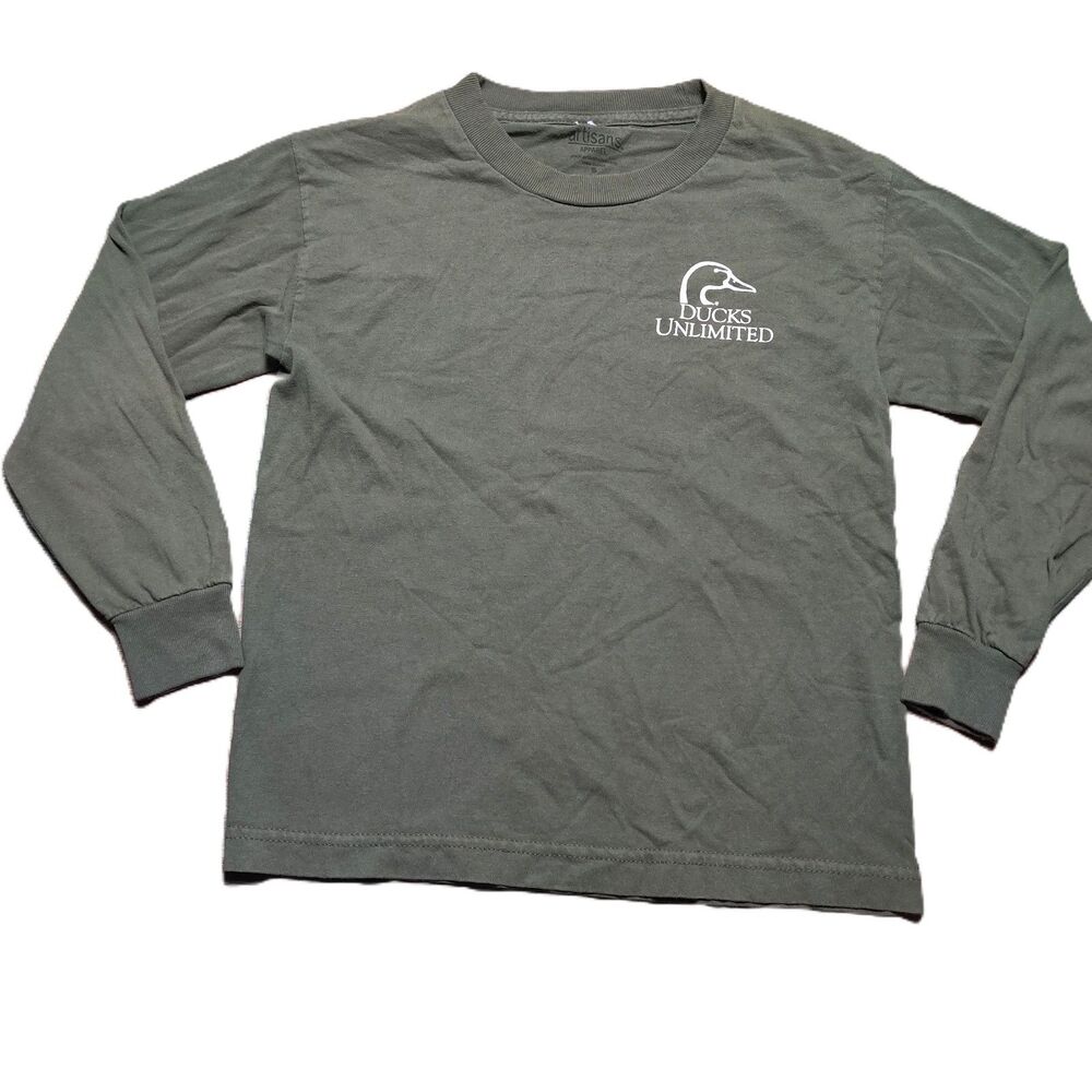 Artisans Apparel Ducks Unlimited Training Camp Puppies Long Sleeve Shirt Size S